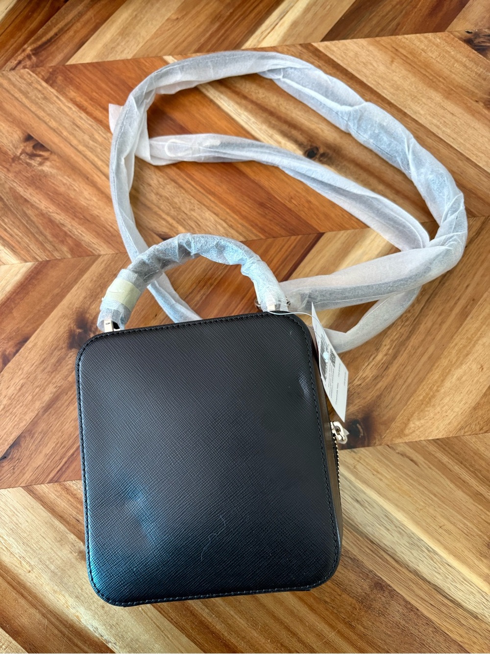 Kate Spade Black Leather Daisy Vanity Meow Cat Crossbody Bag - Picture 2 of 3